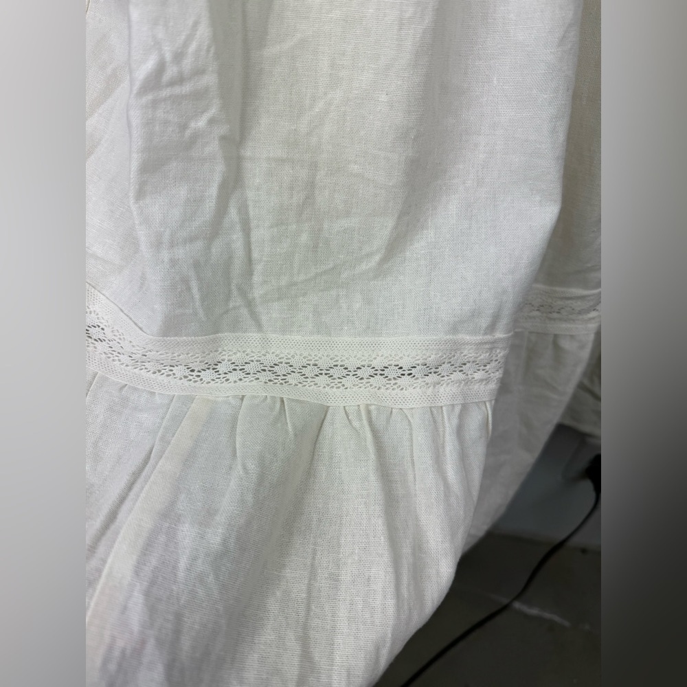 NWT ADYSON PARKER
Lined Linen Flutter Sleeve Dress, Size 2X, Ivory - Picture 9 of 13